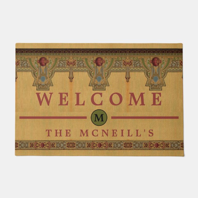 Tapete Artes e Artesanatos, artífices ou Rosas de Estilo  (Frente)