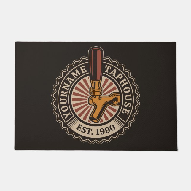 Tapete Artesanato DE NOME Personalizado Bar de cervejaria (Frente)