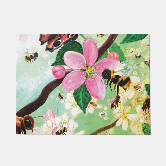 Tapete Árvore Brilhante com Abelhas (Frente)