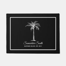 Tapete Árvore de Palma Branca Moderna Personalizada