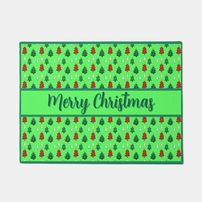 Tapete Árvore natalícia com padrão superior estrelado sem (Frente)