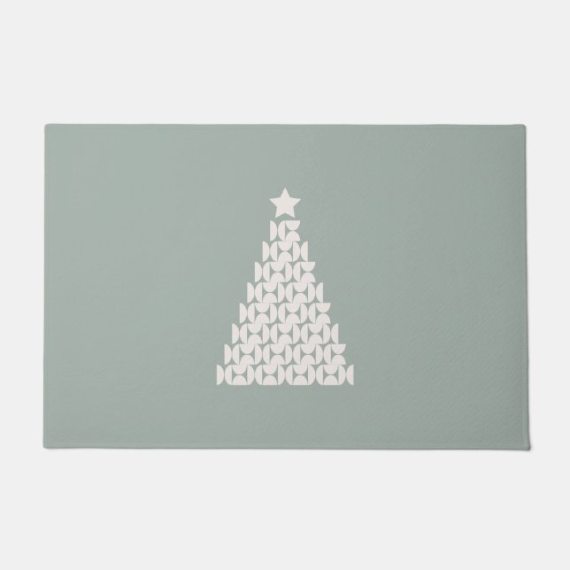 Tapete Árvore Verde de Natal Sage (Frente)