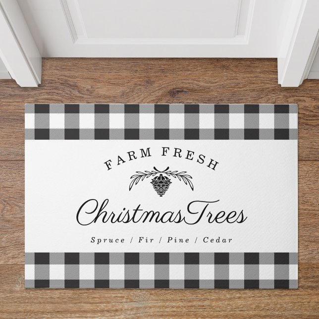 Tapete Árvores de Natal Frescas da Fazenda Feriado (Criador carregado)