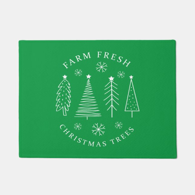 Tapete Árvores de Natal frescas de fazenda (Frente)
