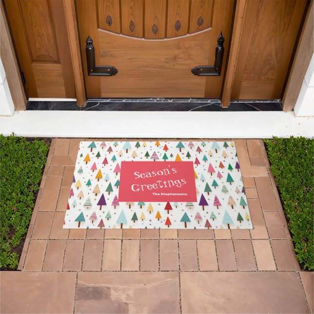 Tapete Árvores de Natal Retro Bonitas (Ar livre)