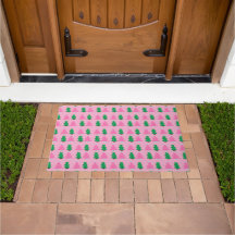 Árvores de Natal Verdes e Rosa