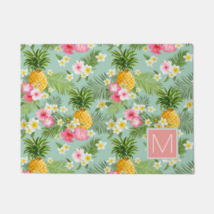 Tapete As flores & os abacaxis tropicais adicionam sua