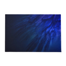 Asas Místicas com Penas Azuis Profundas