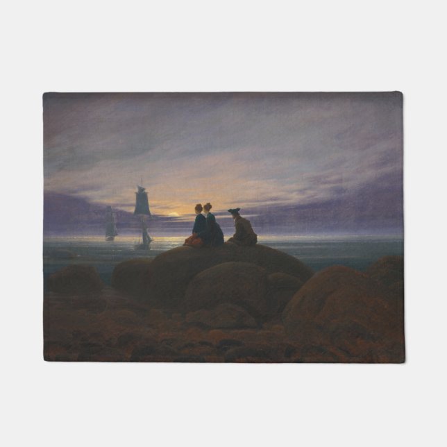Tapete Ascensão lunar sobre o mar (Caspar David Friedrich (Frente)