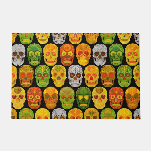 Tapete Aspen Leaf Skulls padrão sem falhas 2018 (Frente)