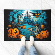 Assustador Halloween Pumpkins Ghouls Mansão Assomb
