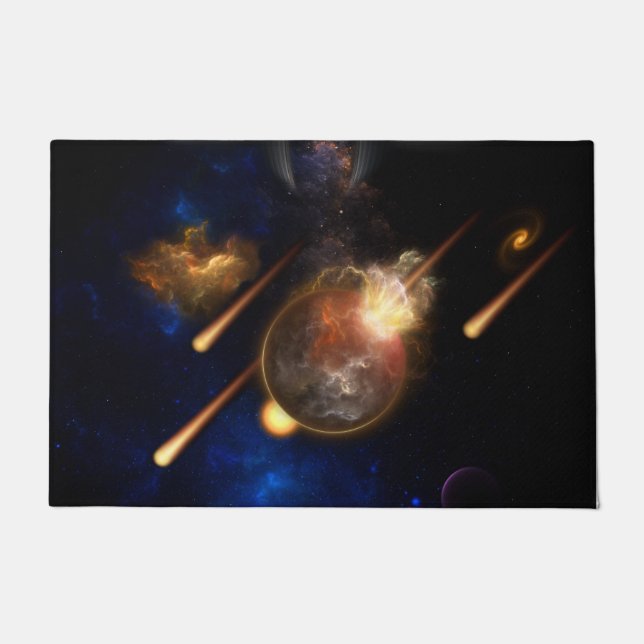 Tapete Asteroide Apocalypse Fractal Art Spacescape (Frente)