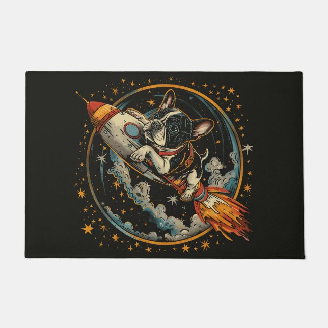 Tapete Astronauta do Bulldog Francês (Frente)