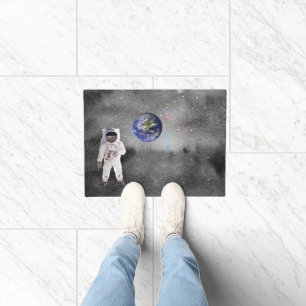 Tapete Astronauta no Planeta Terra de Visualização do Esp