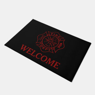 Tapete Ateie fogo ao Doormat da cruz maltesa do