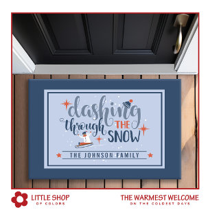 Tapete Atravessando a Neve com Estilo Monograma Natal
