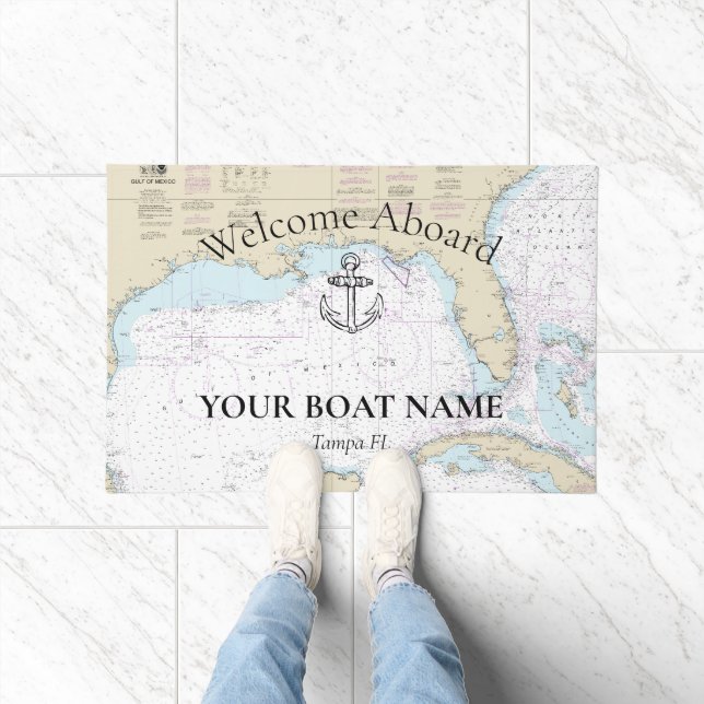 Tapete 🌊 ⚓ Autêntico Golfo de Vintage do México Náutico (Interior)