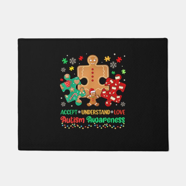 Tapete Autismo Accept Compreende Quebra-cabeça Autismo Do (Frente)