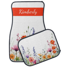 Aguarela Vibrante de Flores Silvestres Personaliza