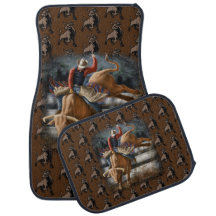 Caubói de Rodeio Cavalgador de Touro Selvagem Espo