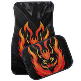 Tapete Automotivo Chama de lobo, carro, tapetes, design, vermelho, e