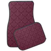 Clássico Chique Damasco Floral Borgonha
