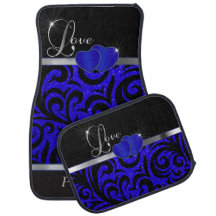 Elegante Blue Glitter Love