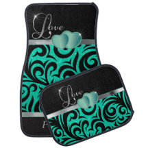 Elegante Teal Glitter Love