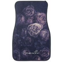 Floral Preto e Roxo Vintage