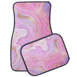Tapete Automotivo Luxo Marble Glitter Rosa Púrpura Dourada