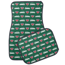 Mini Cooper Hearts Britânicos - Green Car Mats