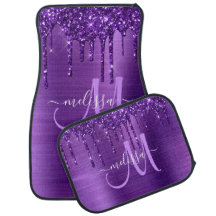 Monograma de Pincel com Glitter Roxo