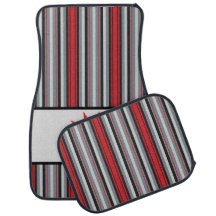 Monograma Vermelho E Cinza Listrado