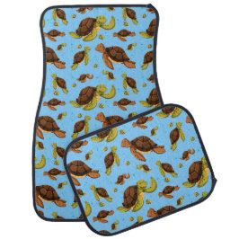 Tapete Automotivo Padrão de Tartaruga do Mar