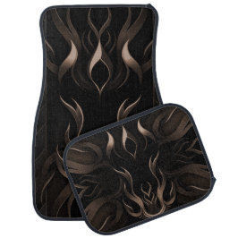 Tapete Automotivo Preto, tribal, fogo, chama, design, esporte, corri