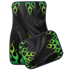 Tapete Automotivo Race Flame, carro, tapetes, verde, estilo, fogo