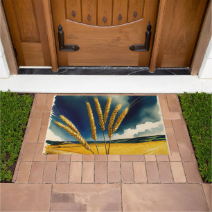Tapete Autumn Harvest Prairie Dourada Door Mat