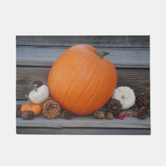 Tapete Autumn Pumpkin e Pinecones Doormat