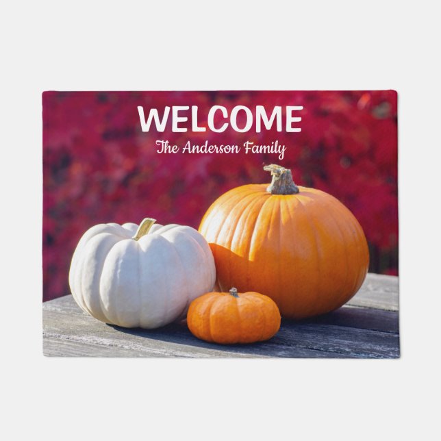 Tapete Autumn Pumpkins Doormat (Frente)
