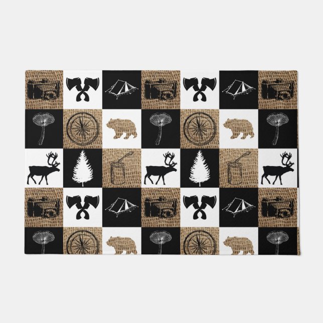 Tapete Aventura Rustic Camping Outdoor (Frente)