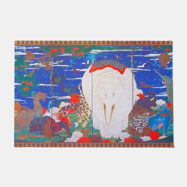 Tapete Aves, Animais e Plantas Flores (Direita) Jacuchu (Frente)