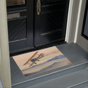 Tapete Avião de hélice de cilindro duplo