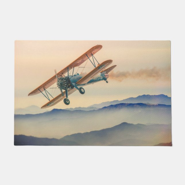 Tapete Avião de hélice de cilindro duplo (Frente)