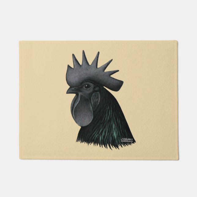 Tapete Ayam Cemani Rooster Head (Frente)