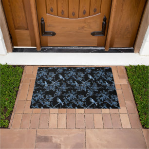 Tapete Azul e Branco Chinoiserie Floral Aves