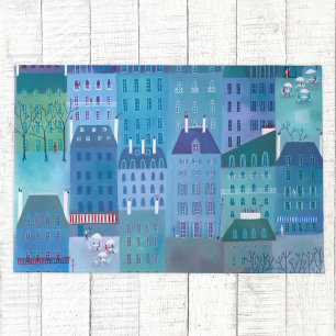 Tapete Azul Paris