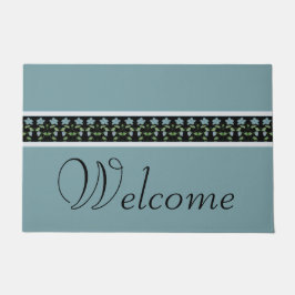 Tapete Azul, preto e Cinza