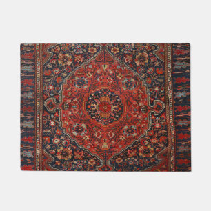 Tapete Azul Rusty Vermelho Persa Joshan