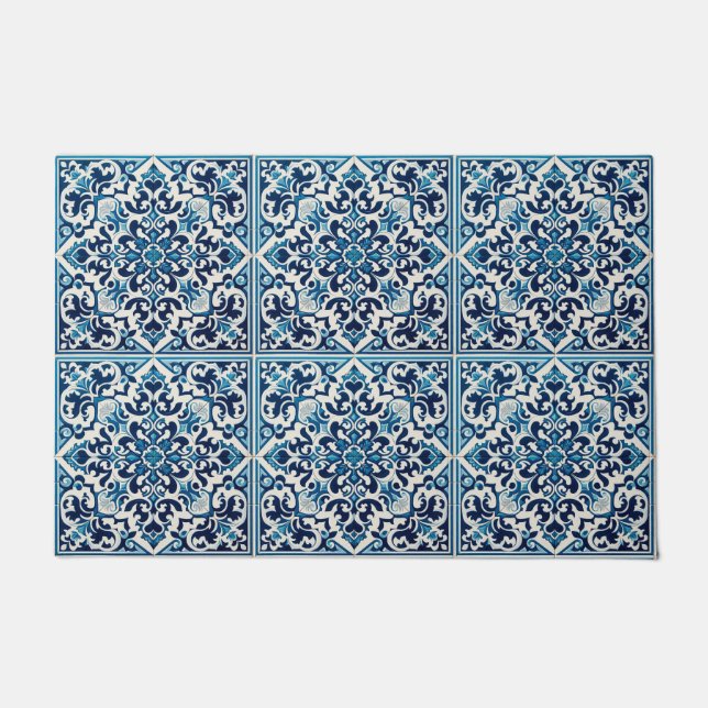 Tapete Azulejo azul português (Frente)