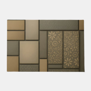 Tapete Azulejo Bege Neutro Padrão Mosaico
